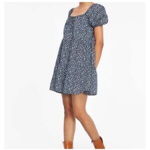 Anthropologie-LACAUSA Playa Mini Dress Blue Magic Mushroom NWT Small Cottagecore
